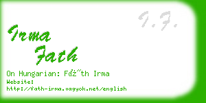 irma fath business card